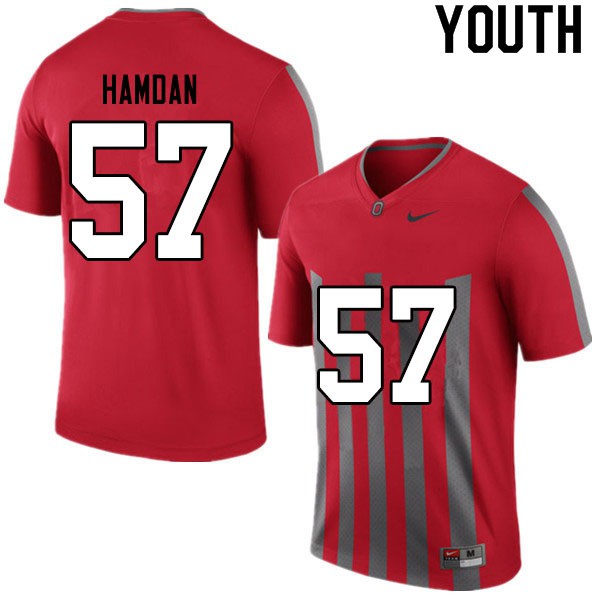 Ohio State Buckeyes #57 Zaid Hamdan Youth College Jersey Retro
